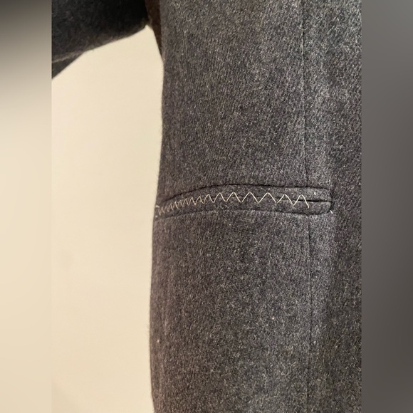 NWT 1980s D&L Gray Wool Blazer Jacket Structured Pleated Front Power Suit Style - Picture 5 of 14